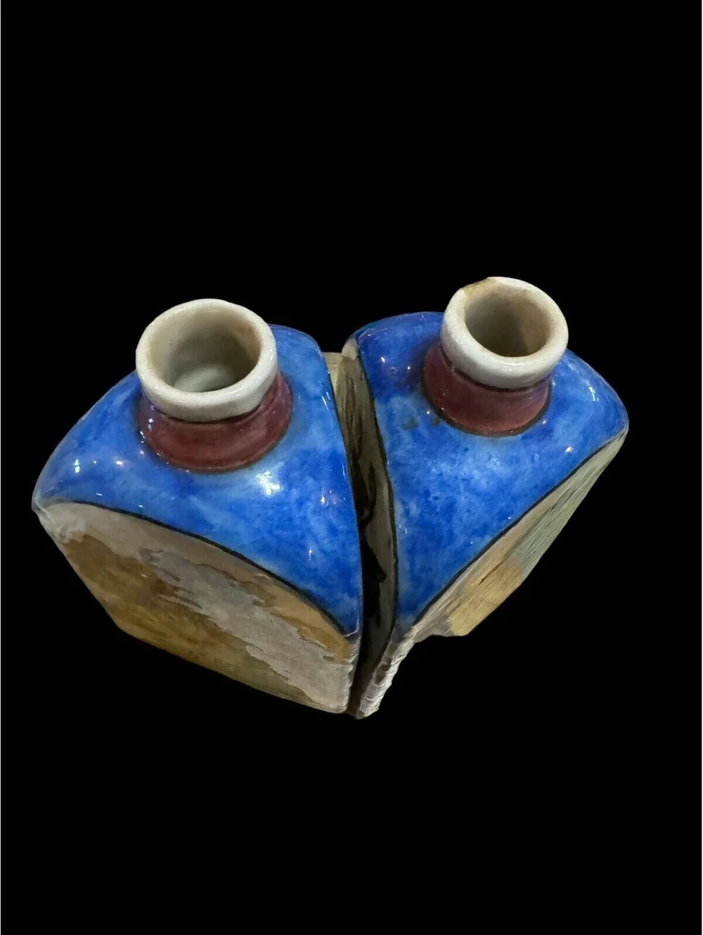Vintage Persian Vases Set Of two. Approximately 7.5”T. Ceramic W/ Floral. Signed